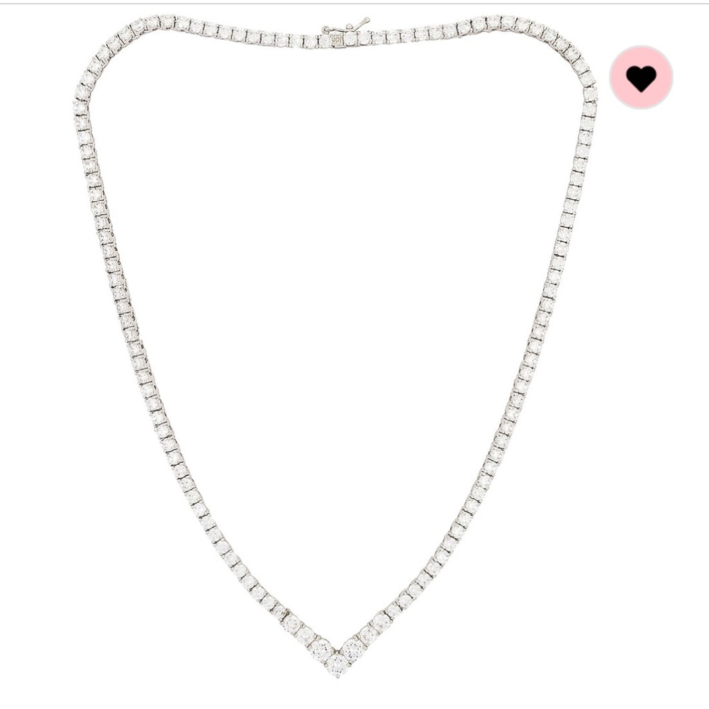 Gradient Tennis Necklace in Silver